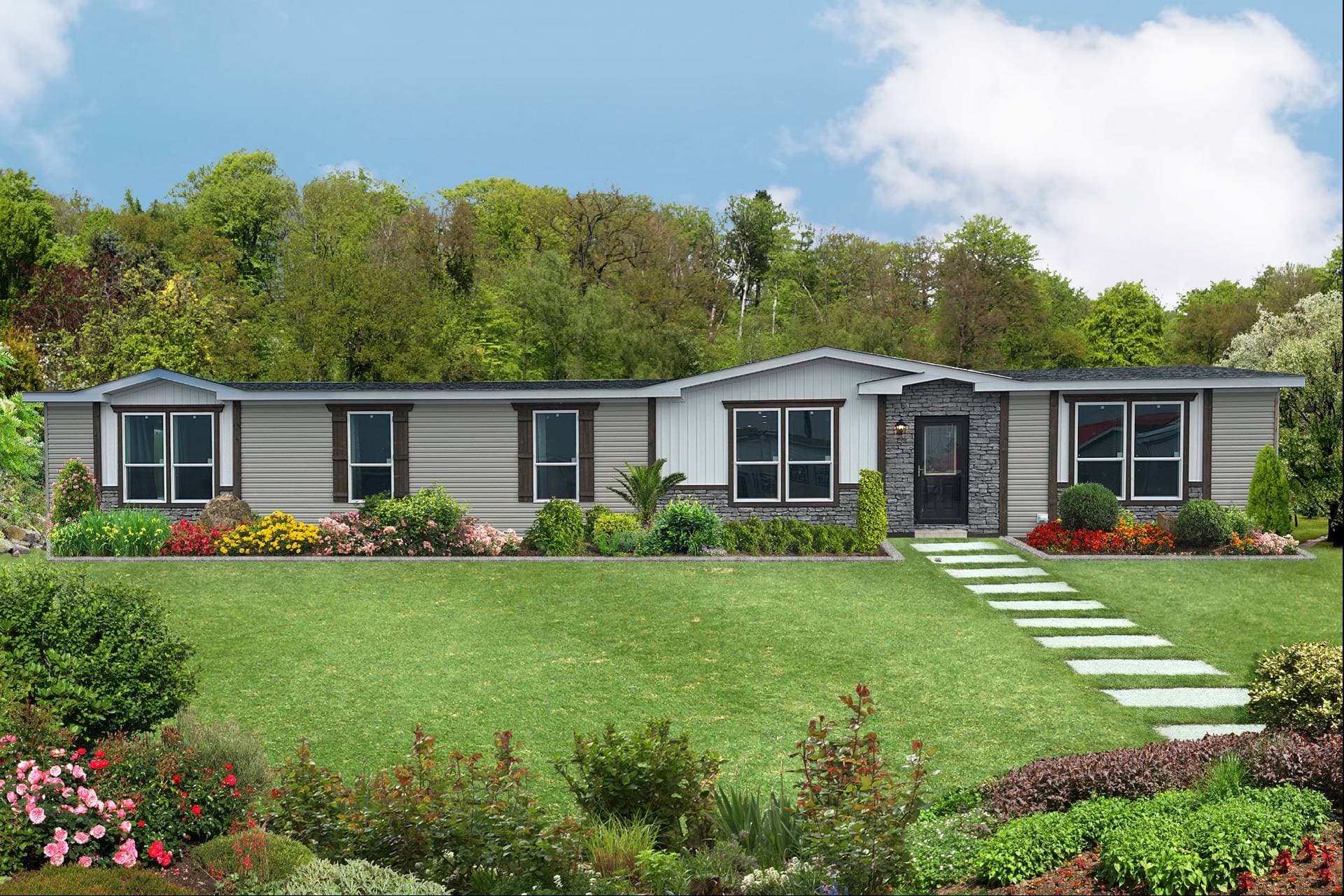 Yellowstone hero, elevation, and exterior home features