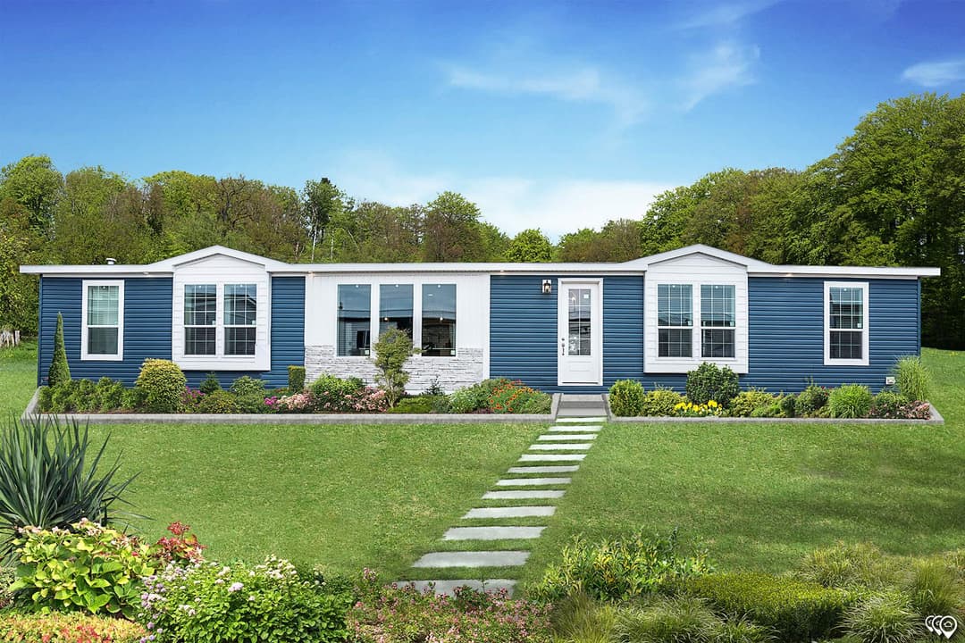 The shoreline elevation and exterior home features