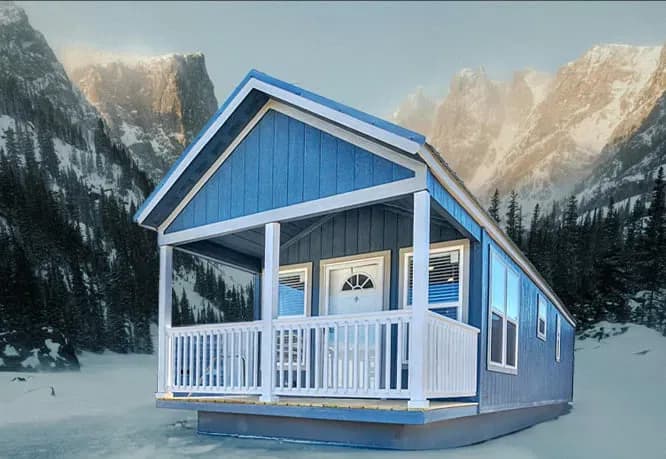 Park model tiny homes exterior home features