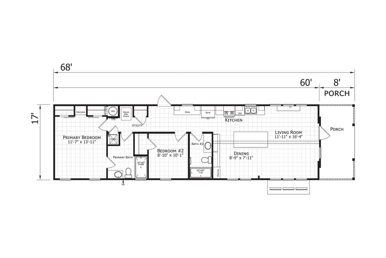 Champion d1868b floor plan home features