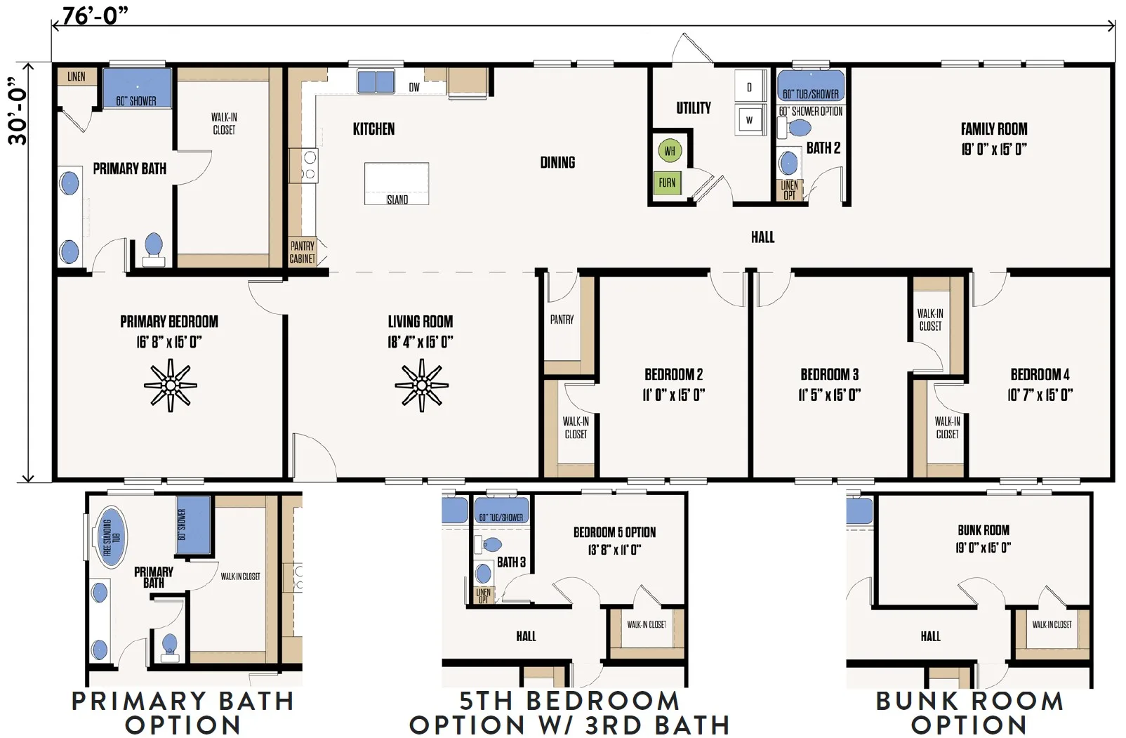 The swisher floor plan home features