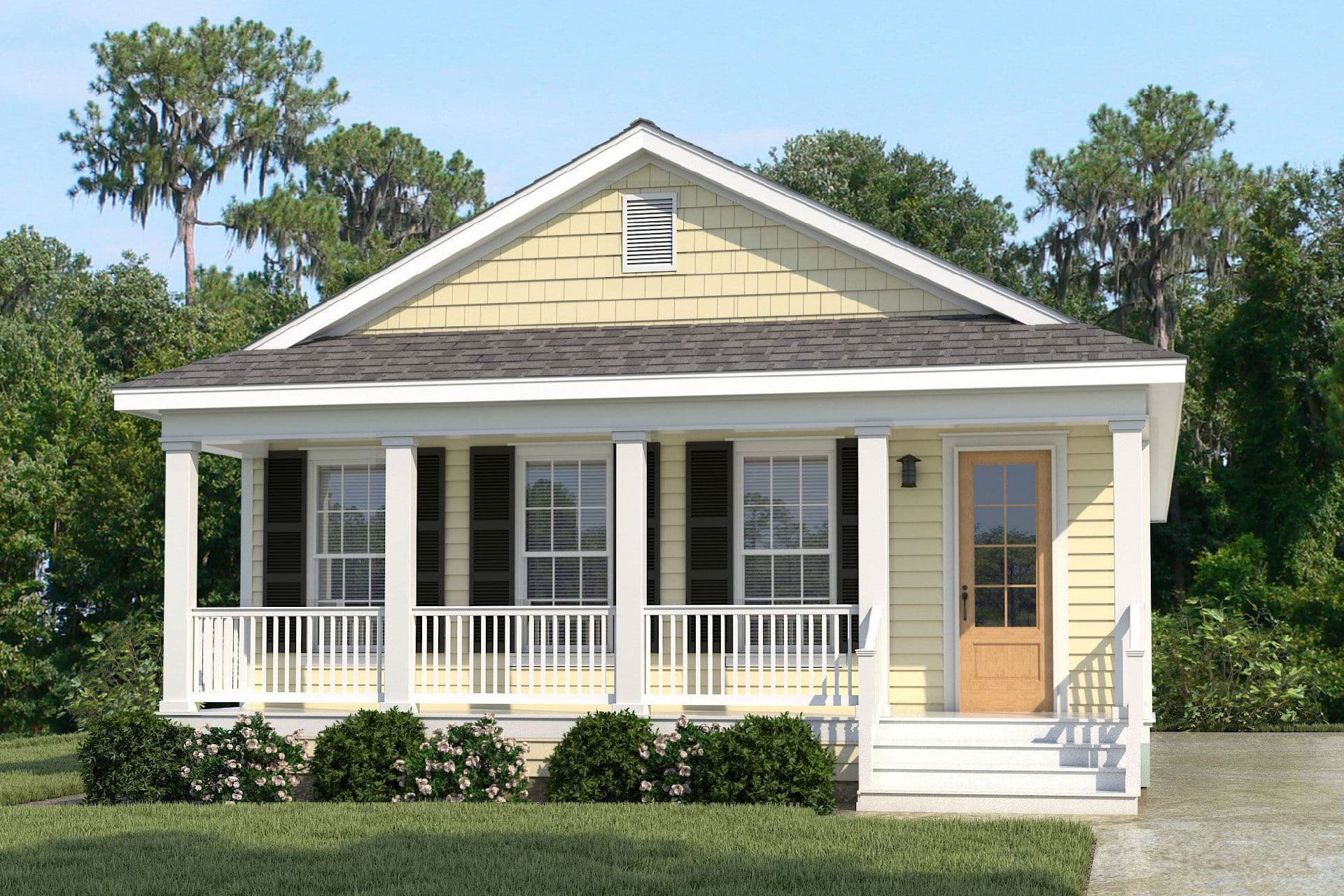 Tidewater hero, elevation, and exterior home features