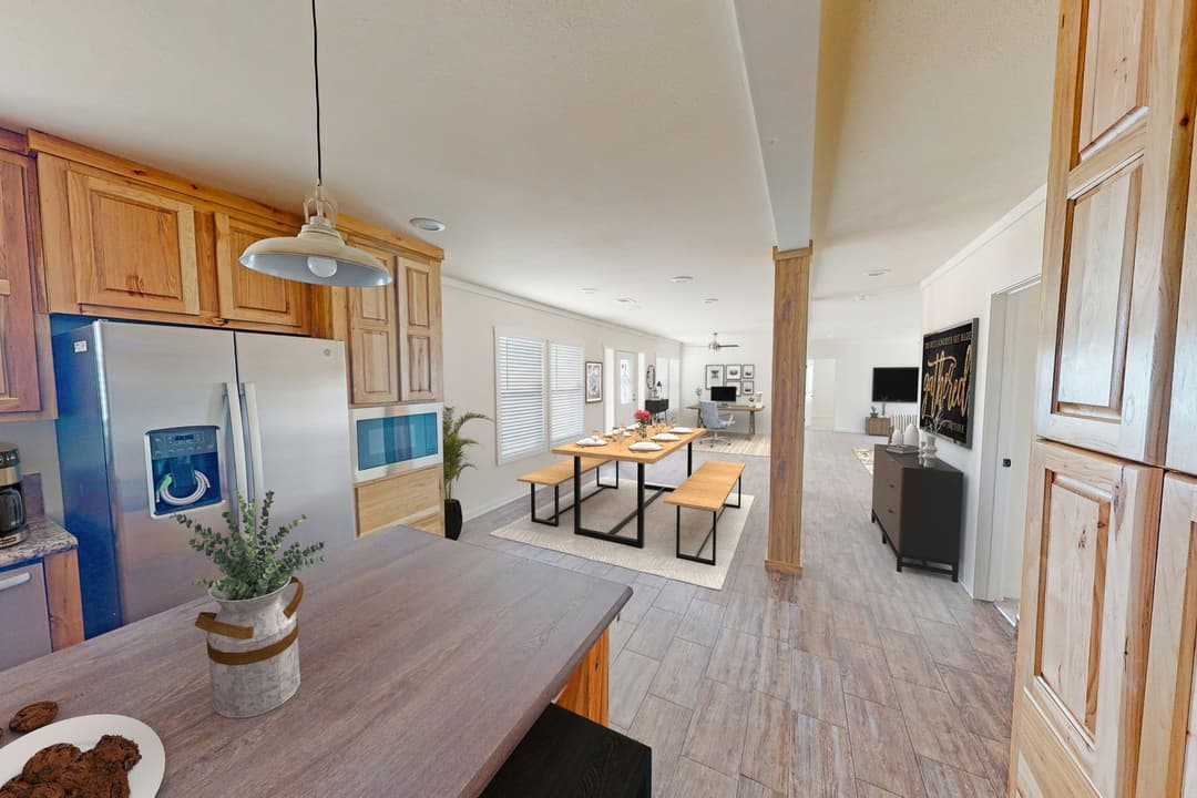 The ranch v74r kitchen home features