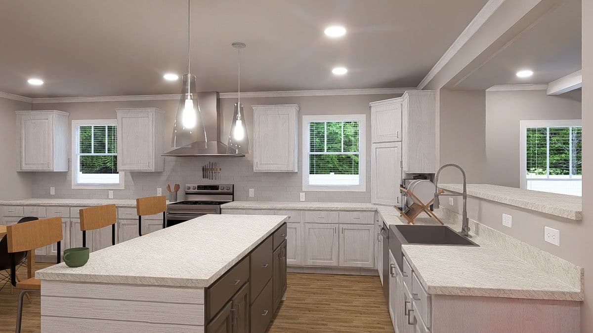 The hexagon kitchen home features