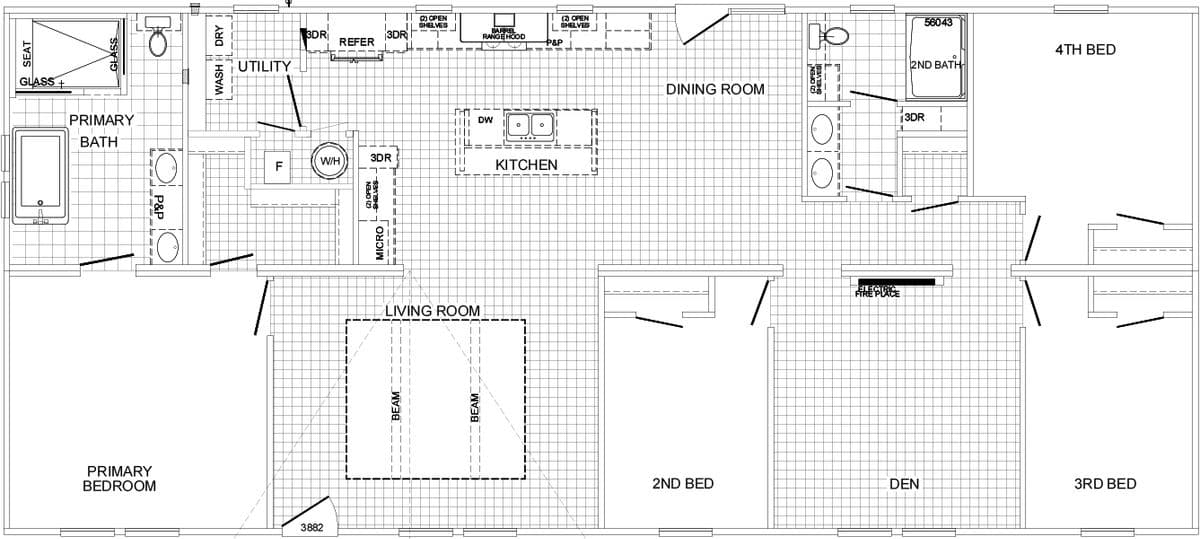 The riviera floor plan home features