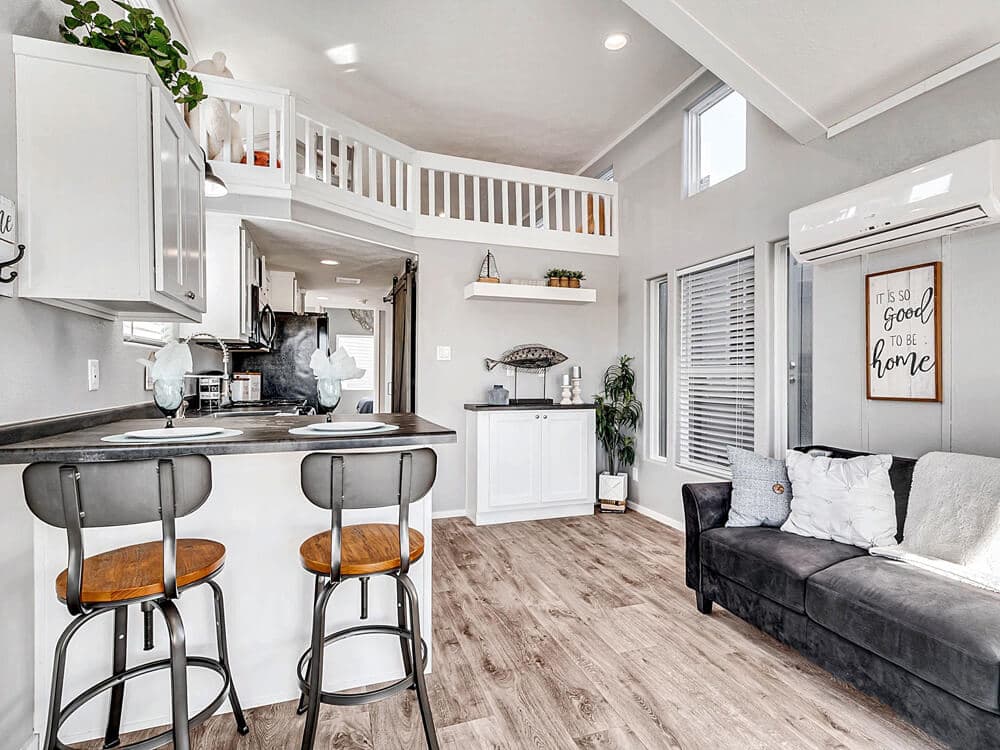 The copperwood interior home features