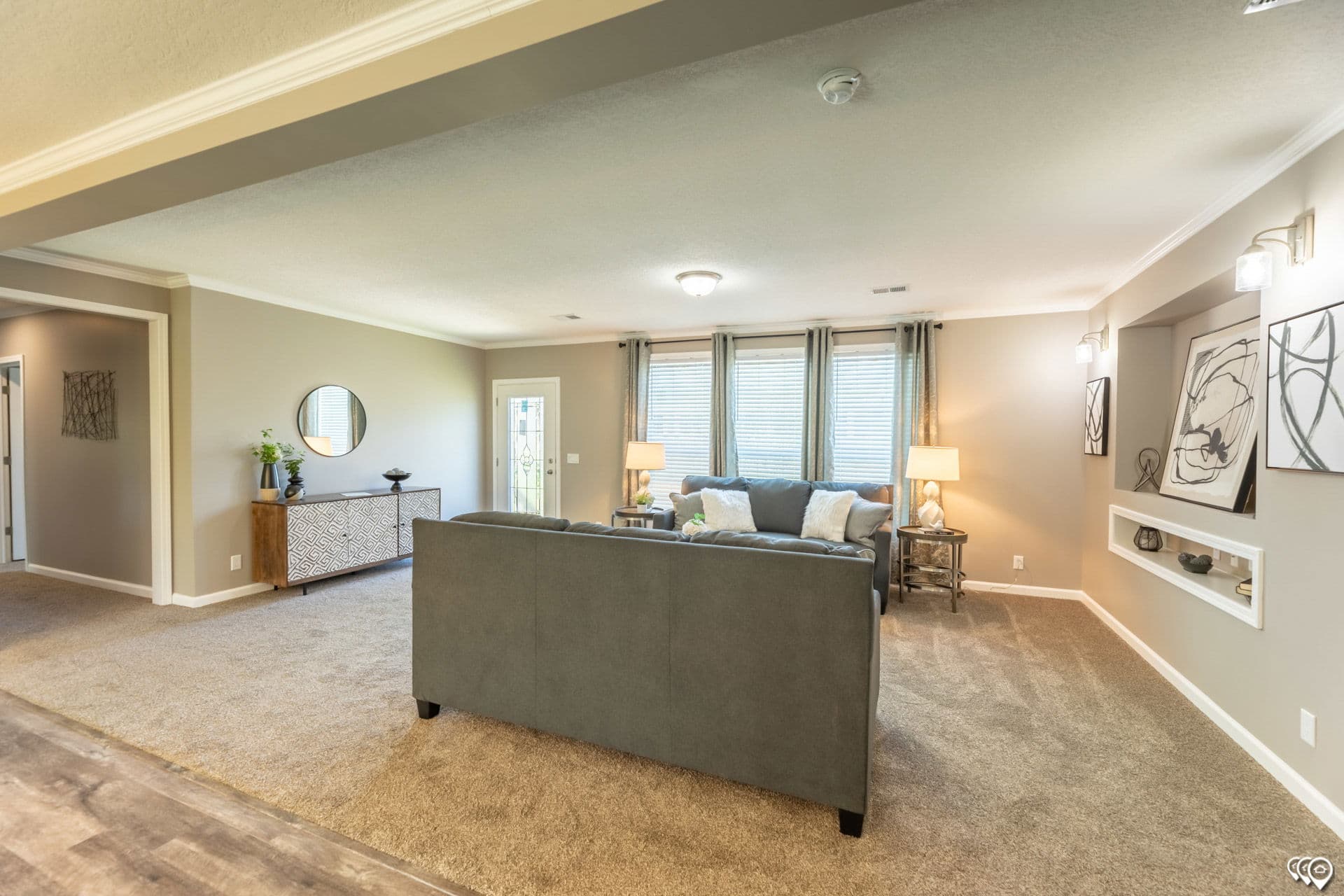 The grove interior home features