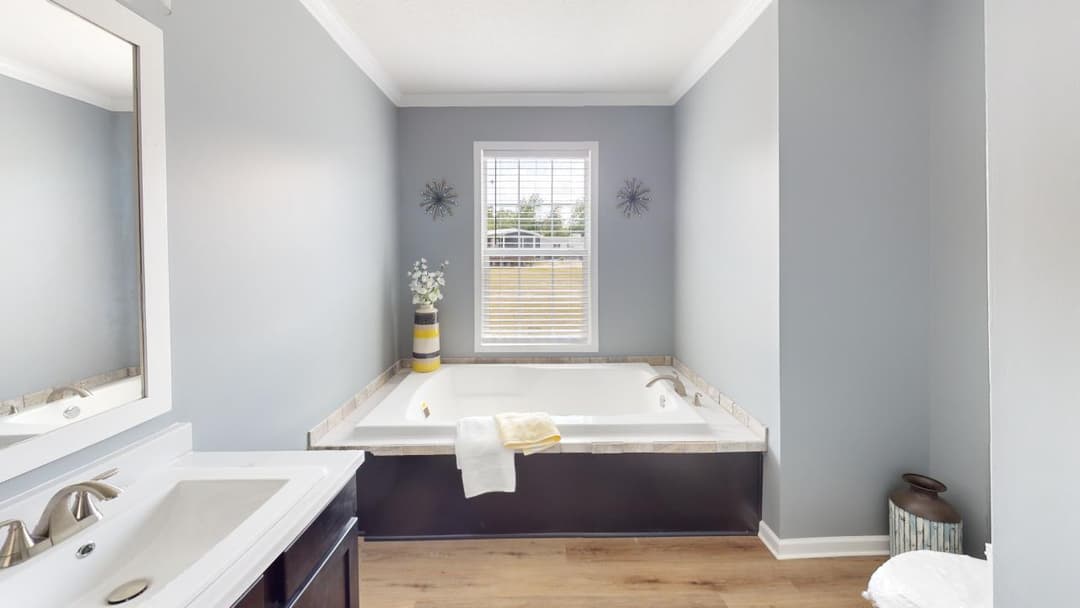 The riverview bathroom home features